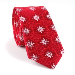 Vianočná kravata MARROM - červená 04