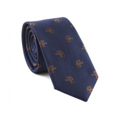 Modrá kravata MARROM - slony